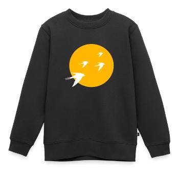 Vögel Vogel Sonne - Kinder Premium Organic Sweatshirt - Schwarz - Vorne - AI Model Kid Female (0cm)