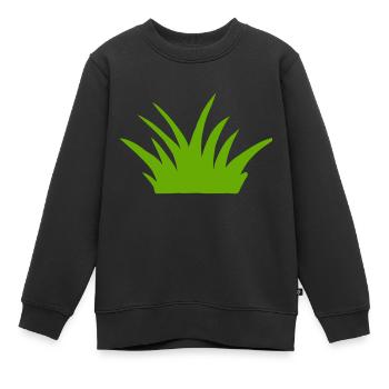 Wiese Garten Rasen Pflanze Natur Geschenk Blume - Kinder Premium Organic Sweatshirt - Schwarz - Vorne - AI Model Kid Female (0cm)
