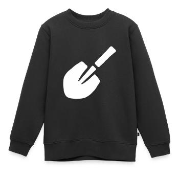 Pelle jardinier bêche jardin hobby jardinier - Sweat Premium enfant bio - noir - Devant - AI Model Kid Female (0cm)