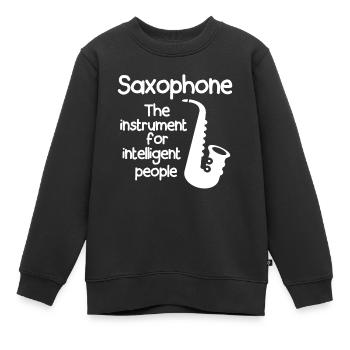 Saxophone Instrument - Kinder Premium Organic Sweatshirt - Schwarz - Vorne - AI Model Kid Female (0cm)
