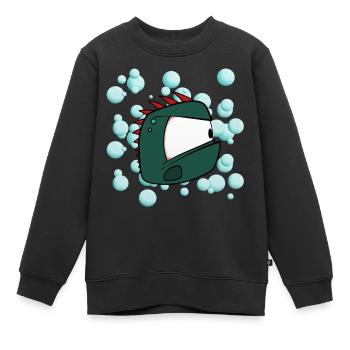 Monstres pixel - Sweat Premium enfant bio - noir - Devant - AI Model Kid Female (0cm)
