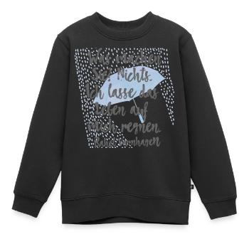 Ich lasse das Leben auf mich regnen – Varnhagen 2 - Kinder Premium Organic Sweatshirt - Schwarz - Vorne - AI Model Kid Female (0cm)