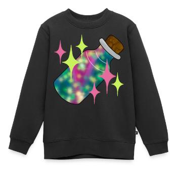 poussière de fée - Sweat Premium enfant bio - noir - Devant - AI Model Kid Female (0cm)