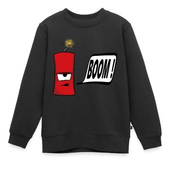 Böller - Sweat Premium enfant bio - noir - Devant - AI Model Kid Female (0cm)
