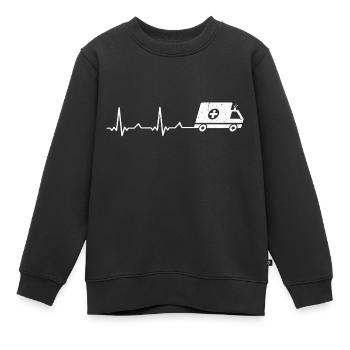 Sanitäter Geschenkidee Rettungssanitäter Notarzt - Kinder Premium Organic Sweatshirt - Schwarz - Vorne - AI Model Kid Female (0cm)