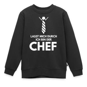 Lasst mich durch ich bin der Chef - Kinder Premium Organic Sweatshirt - Schwarz - Vorne - AI Model Kid Female (0cm)