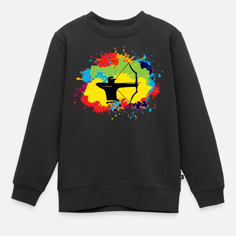 Bogenschießen lustige Sprüche Bogen Pfeil Bogen Bogen Bogen Geschenk - Kinder Premium Organic Sweatshirt - Schwarz