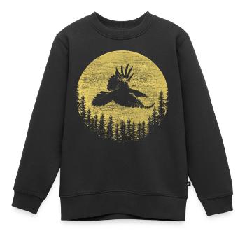 Rabe Seele Tier - Kinder Premium Organic Sweatshirt - Schwarz - Vorne - AI Model Kid Female (0cm)
