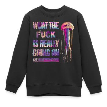 Méduse Méduse - Sweat Premium enfant bio - noir - Devant - AI Model Kid Female (0cm)