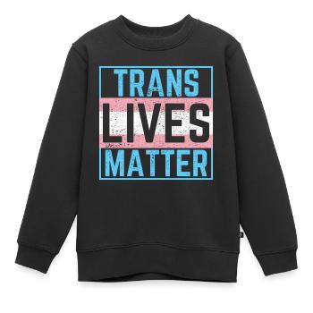 Vie transgenre - Sweat Premium enfant bio - noir - Devant - AI Model Kid Female (0cm)