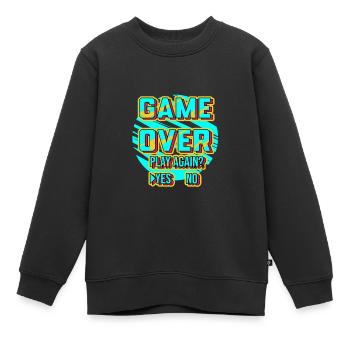 Spiel vorbei Spielen Sie noch einmal - Kinder Premium Organic Sweatshirt - Schwarz - Vorne - AI Model Kid Female (0cm)