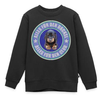 Teckel - Teckel - Tout pour le teckel - Sweat Premium enfant bio - noir - Devant - AI Model Kid Female (0cm)