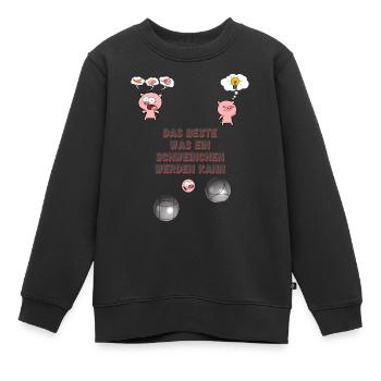 Boule schweinchen - Kinder Premium Organic Sweatshirt - Schwarz - Vorne - AI Model Kid Female (0cm)