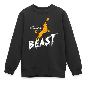 Border Collie - Kinder Premium Organic Sweatshirt - Schwarz - Vorne - AI Model Kid Female (0cm)