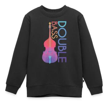 Kontrabass - Kinder Premium Organic Sweatshirt - Schwarz - Vorne - AI Model Kid Female (0cm)
