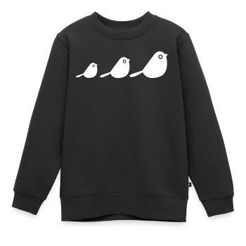 Vögel - Kinder Premium Organic Sweatshirt - Schwarz - Vorne - AI Model Kid Female (0cm)