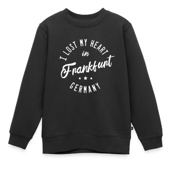 Francfort - Sweat Premium enfant bio - noir - Devant - AI Model Kid Female (0cm)