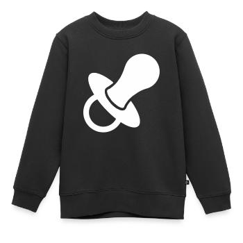 Schnuller Geschenk Kleinkind Baby Schwangerschaft - Kinder Premium Organic Sweatshirt - Schwarz - Vorne - AI Model Kid Female (0cm)