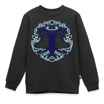 Arbre de vie, celtique, ésotérique, idée cadeau, symbole - Sweat Premium enfant bio - noir - Devant - AI Model Kid Female (0cm)