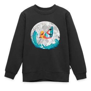 Wakeboard Wakeboard Wakeboarder cadeau - Sweat Premium enfant bio - noir - Devant - AI Model Kid Female (0cm)