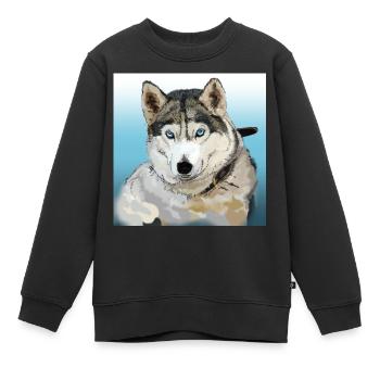 Husky - Kinder Premium Organic Sweatshirt - Schwarz - Vorne - AI Model Kid Female (0cm)