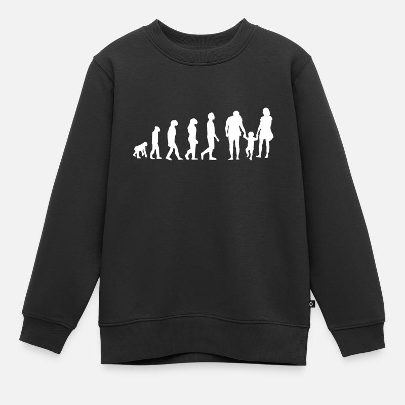 ÉVOLUTION FAMILLE - Sweat Premium enfant bio - noir