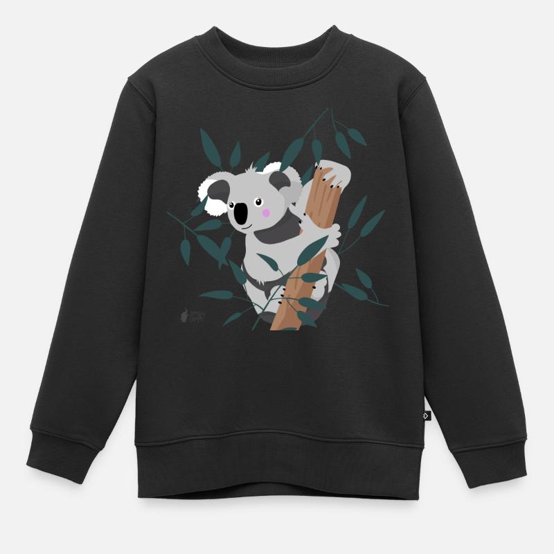 Koalabär - Kinder Premium Organic Sweatshirt - Schwarz