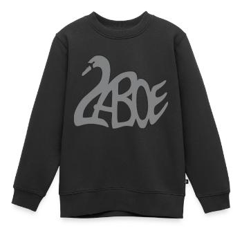Laboe cygne gris - Sweat Premium enfant bio - noir - Devant - AI Model Kid Female (0cm)