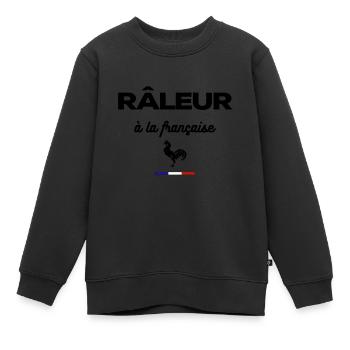 RÂLEUR À LA FRANÇAISE - Sweat Premium enfant bio - noir - Devant - AI Model Kid Female (0cm)