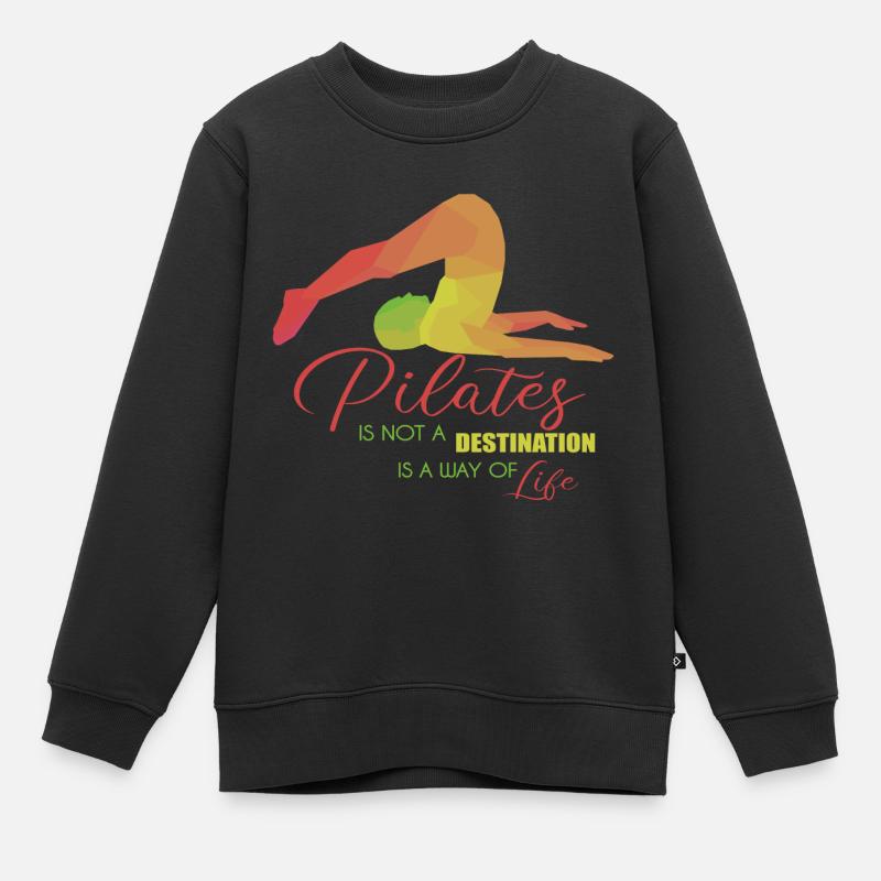 Pilates Geschenk - Kinder Premium Organic Sweatshirt - Schwarz