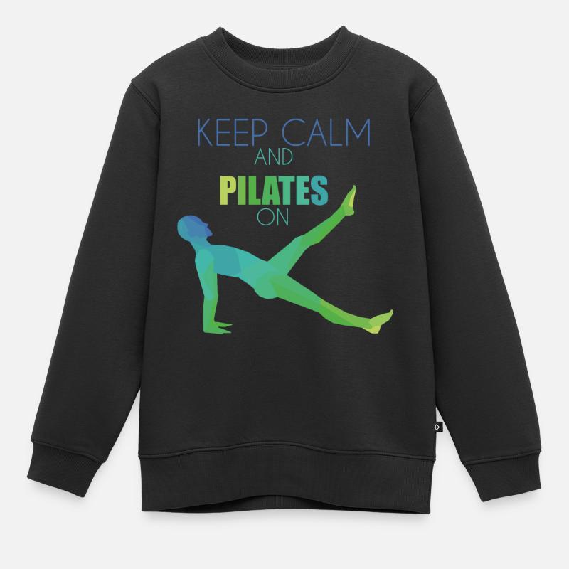 Pilates - Kinder Premium Organic Sweatshirt - Schwarz