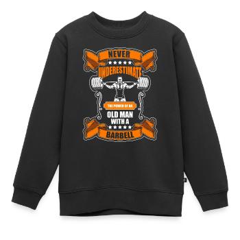 Training Bodybuilder - Kinder Premium Organic Sweatshirt - Schwarz - Vorne - AI Model Kid Female (0cm)