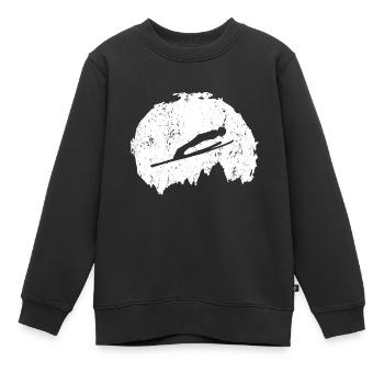 Skisprungsprungsprungschanze Skisprungschanze - Sweat Premium enfant bio - noir - Devant - AI Model Kid Female (0cm)