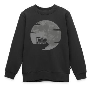 Eisenbahn Modellbahn Lokführer Eisenbahner - Kinder Premium Organic Sweatshirt - Schwarz - Vorne - AI Model Kid Female (0cm)