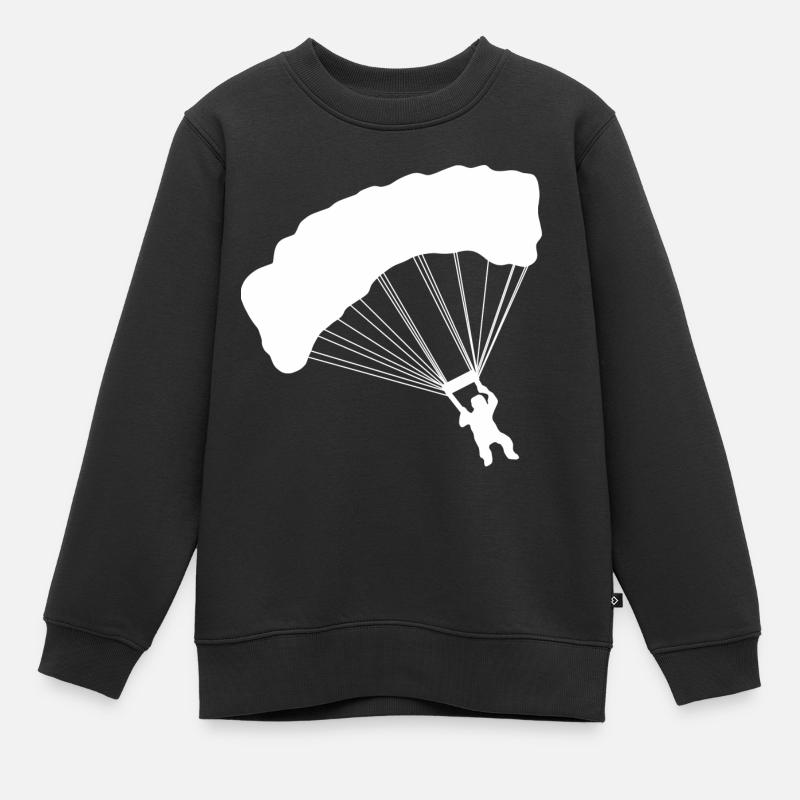 Parachutage parachute - Sweat Premium enfant bio - noir