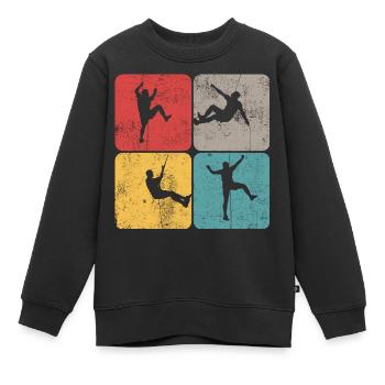 Bouldern Klettersport Sportklettern Geschenk - Kinder Premium Organic Sweatshirt - Schwarz - Vorne - AI Model Kid Female (0cm)