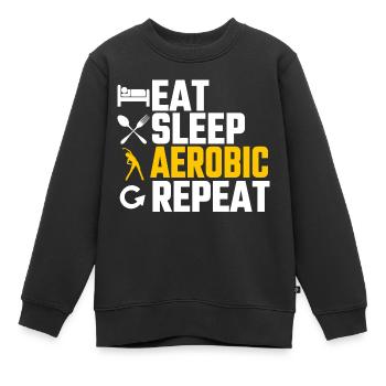 Aerobic - Kinder Premium Organic Sweatshirt - Schwarz - Vorne - AI Model Kid Female (0cm)
