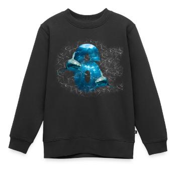 Birthday Shirt 6 Shark - Kids Premium Organic Sweatshirt - black - Front - AI Model Kid Female (0cm)