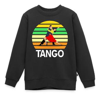 Danse de tango - Sweat Premium enfant bio - noir - Devant - AI Model Kid Female (0cm)