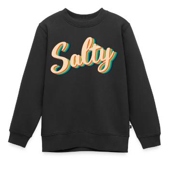 Salty - Kinder Premium Organic Sweatshirt - Schwarz - Vorne - AI Model Kid Female (0cm)