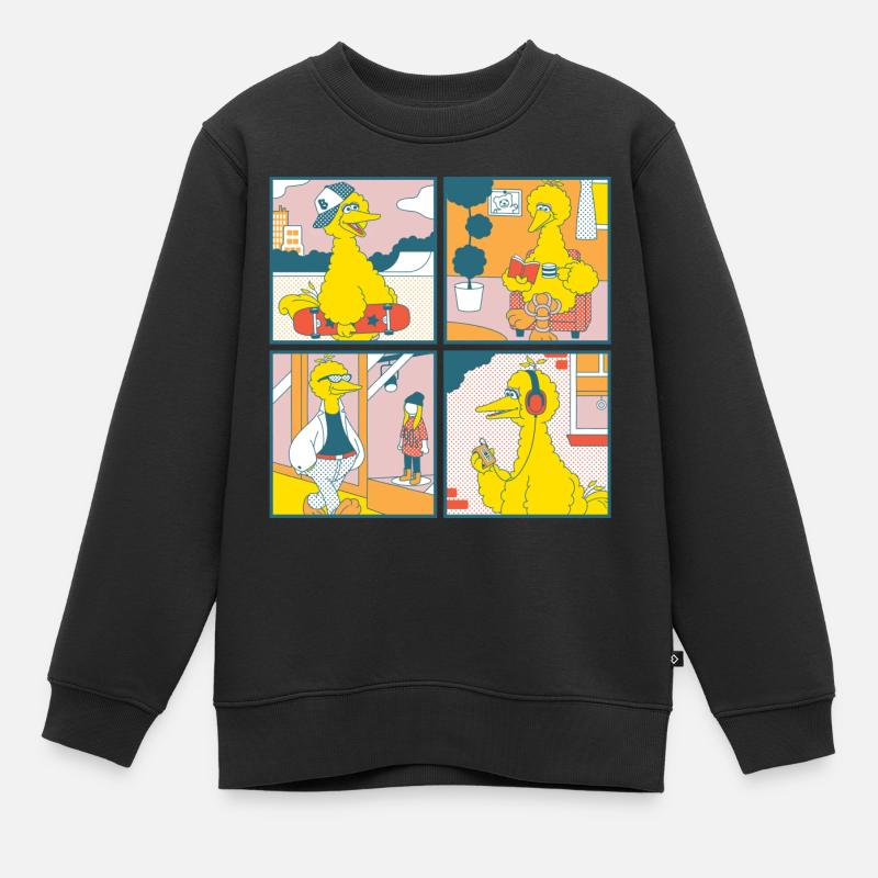 5 Rue Sésame Toccata Comic - Sweat Premium enfant bio - noir