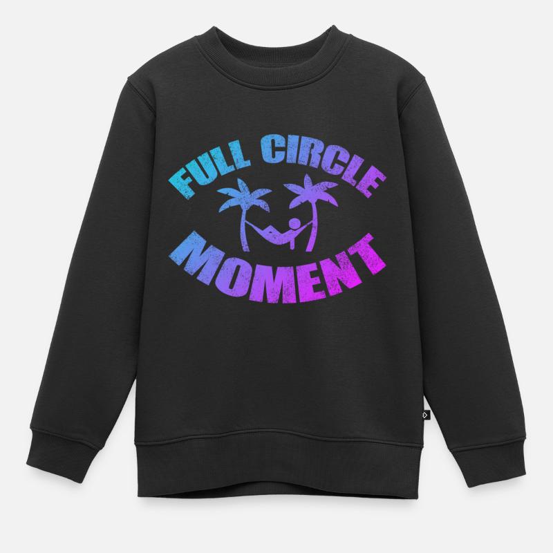 Full Circle Moment Palme Trash TV Design - Sweat Premium enfant bio - noir