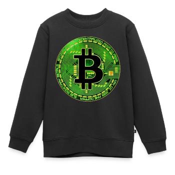 Bitcoin - Kinder Premium Organic Sweatshirt - Schwarz - Vorne - AI Model Kid Female (0cm)