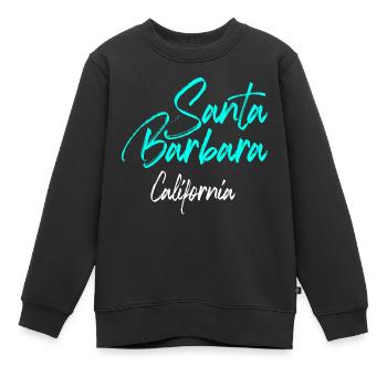 Santa Barbara California - Sweat Premium enfant bio - noir - Devant - AI Model Kid Female (0cm)