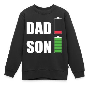 DAD & SON - Sweat Premium enfant bio - noir - Devant - AI Model Kid Female (0cm)