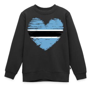 Drapeau drapeau du Botswana - Sweat Premium enfant bio - noir - Devant - AI Model Kid Female (0cm)