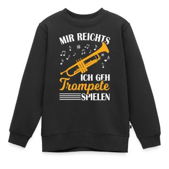 Trompete Trompeter Blasmusik - Kinder Premium Organic Sweatshirt - Schwarz - Vorne - AI Model Kid Female (0cm)