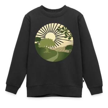 Wanderung vorbei an uralten Olivenbäumen - Kinder Premium Organic Sweatshirt - Schwarz - Vorne - AI Model Kid Female (0cm)