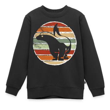 Retro Honigdachs Vintage Honigdachs - Kinder Premium Organic Sweatshirt - Schwarz - Vorne - AI Model Kid Female (0cm)