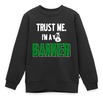 Banker Geschenk - Kinder Premium Organic Sweatshirt - Schwarz - Vorne - AI Model Kid Female (0cm)